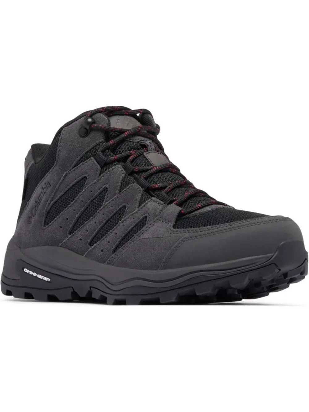 Men's Black Waterproof Shoes Solid Low Top Closed Toe Non Slip Hiking Boots